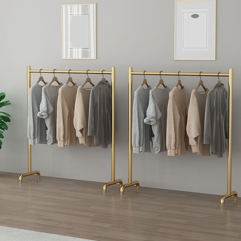 Zeitgenössischer Kleidungsregal Metall gerahmt Hanging Rail Entry Hall Tree