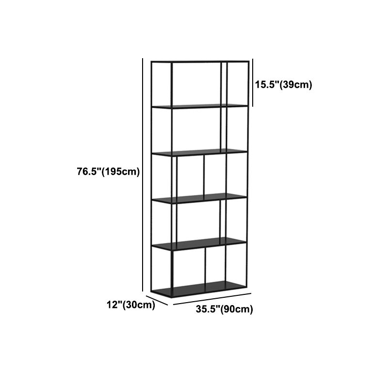 Metal Etagere Bookcase Industrial Open Back Bookshelf for Home Office Clearhalo 'Bookcases' 'furn' 'furn_bookcases' 'Furniture' 'furniture_bookcases' 'kitchen' 'kitchen_bookcases' 'Living Room Furniture' 'Office Furniture' 1200x1200_efc6020a-d99a-43c0-a645-aa78a2b4bd36