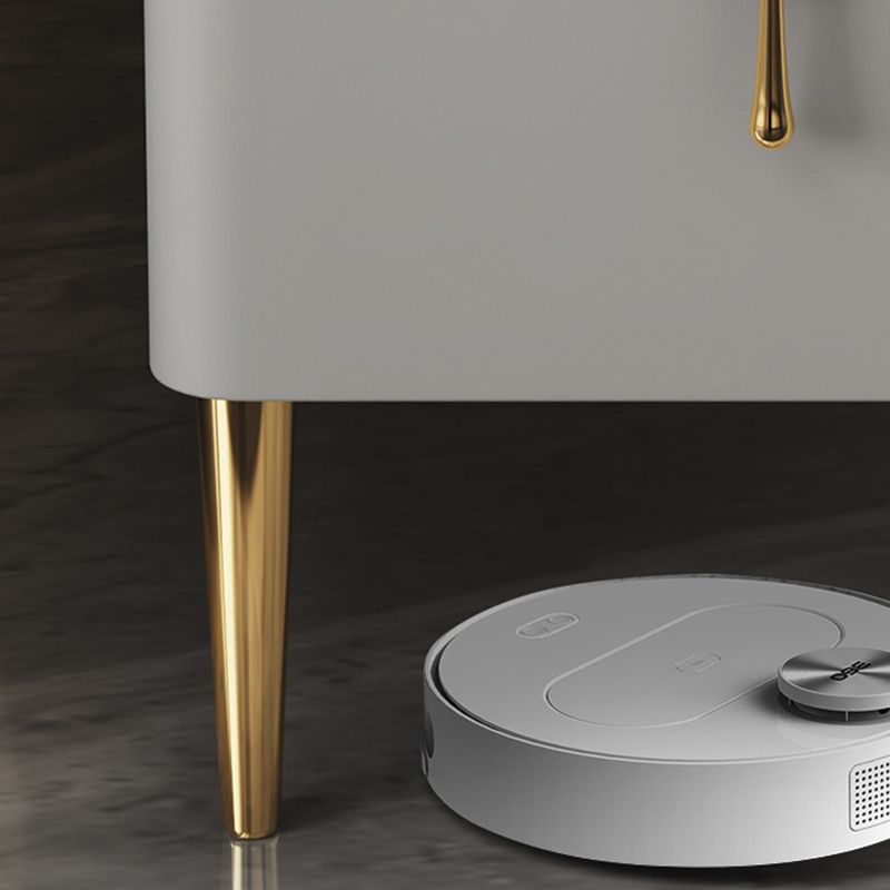 Tavolo accento lato divano contemporaneo con 2 cassetti e 4 gambe