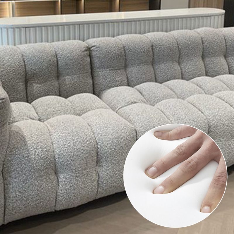 Sofa with Pillow Back with Wool/imitation Leather Beige Cushions Clearhalo 'furn' 'furn_sofas' 'Furniture' 'furniture_sofas' 'kitchen' 'kitchen_sofas' 'Living Room Furniture' 'Sofa' 'sofas' 1200x1200_efc7fbe9-0600-4841-ade1-3ea6a0b1c3a1