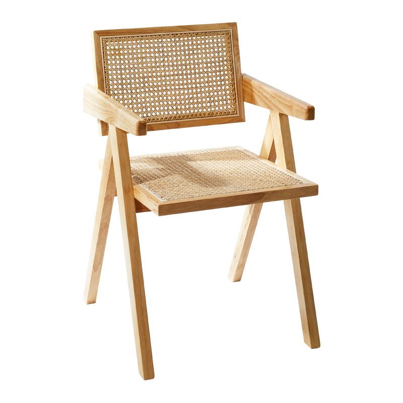 Modern Style Solid Rubberwood Chair Set Open Back Arm Dining Room Chairs Clearhalo ' kitchen&dining_furn' 'Dining Chairs' 'Dining Tables & Seating' 'dining_chair' 'furn' 'furn_dining_chair' 'Furniture' 'furniture_dining_chair' 'Kitchen & Dining Furniture' 'kitchen' 1200x1200_efcb0553-e81c-470f-9974-e21bfdc39c2d
