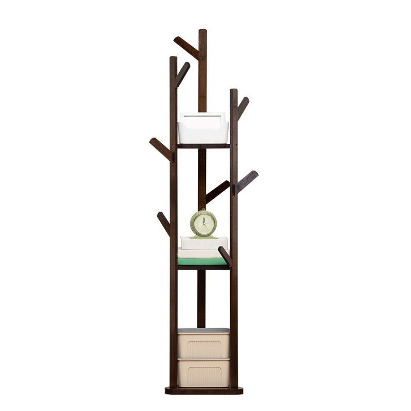 Contemporary Wood Entry Hall Tree Standing Coat Rack with Hooks Clearhalo 'Entry & Mudroom Furniture' 'furn' 'furn_hall_tree_coat_racks' 'Furniture' 'Hall Trees & Coat Racks' 'hall_tree_coat_racks' 1200x1200_efcbba99-d61d-4307-ad0c-40ddcbe030d2