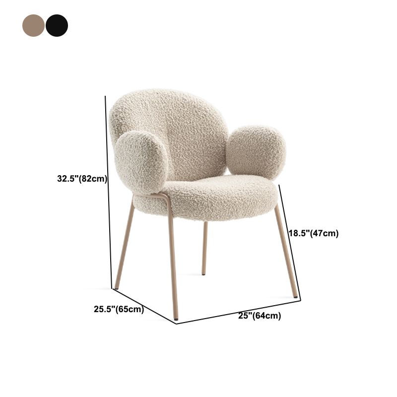 Nordic White Living Room Basic Four Leg Fixed Back Parsons/Arm Chair Clearhalo 'Accent Chairs' 'accent_chairs' 'Chairs & Seating' 'furn' 'furn_accent_chairs' 'Furniture' 'Living Room Furniture' 1200x1200_efccd1c6-c432-4674-a6c5-1492a8168f6d
