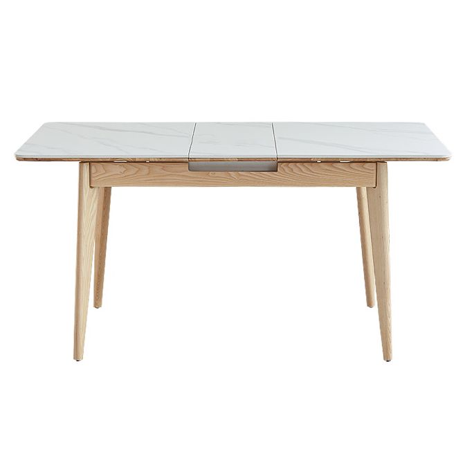 Rectangle Extendable Stone Dining Site Table Traditional Luxury Dinette Table with 4-foot Clearhalo ' dining_table' 'Dining Tables & Seating' 'Dining Tables' 'furn' 'furn_dining_table' 'Furniture' 'furniture_dining_table' 'Kitchen & Dining Furniture' 'kitchen&dining_furn' 'kitchen' 'kitchen_dining_table' 1200x1200_efcdc92c-7392-49b2-beb7-21a3fbf930e6