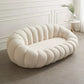 Modern 27.55" H Wool Sewn Pillow Back Slope Arm Sofa for Apartment