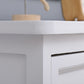 13.77" Wide White Accent Chest with Drawers Rectangle  Wood Chest Contemporary