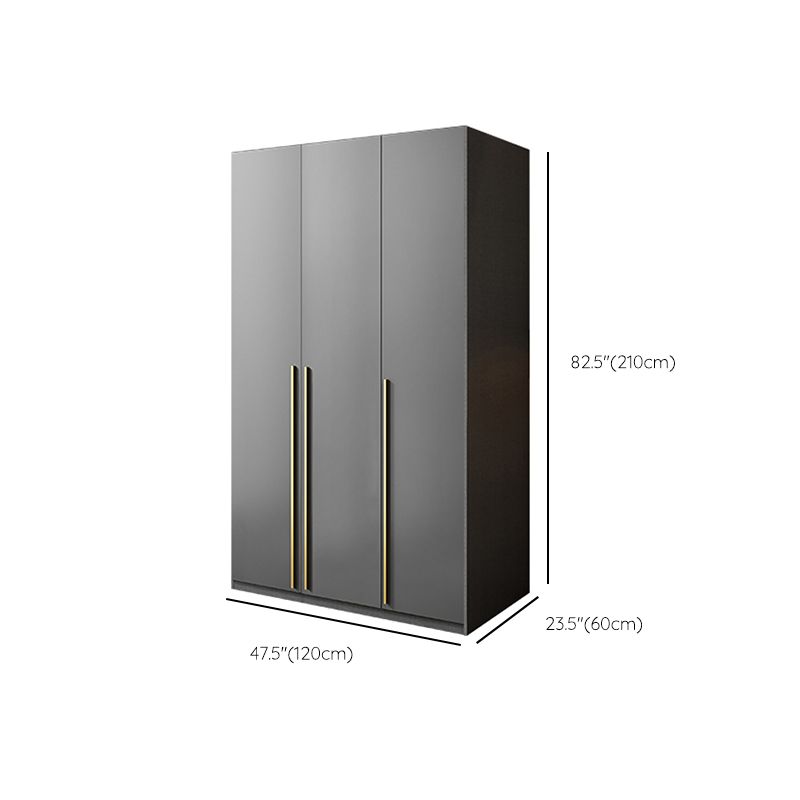 Schwarzer Kleiderschrank aus Holz mit Soft-Close-Schublade für Zuhause