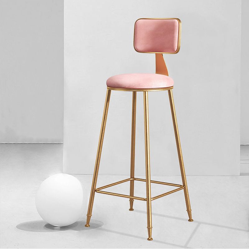 Glam Metal Upholstered Barstool Bristol Bar Stool with Iron Legs and Cushion Low Back Clearhalo 'Bar Furniture' 'Bar Stools' 'bar_stools' 'furn' 'furn_bar_stools' 'furniture_bar_stools' 'Kitchen & Dining Furniture' 'kitchen&dining_furn' 'kitchen' 'kitchen_furn' Furniture' 1200x1200_efd20f07-0150-4f80-8c2d-fc6252cfa511
