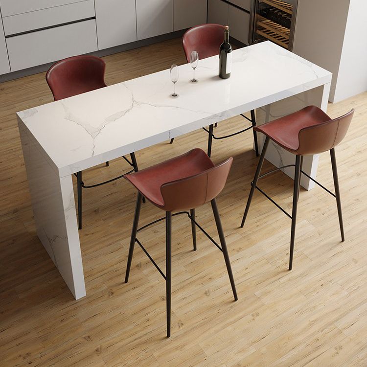 Modern Style Bar Table Set 1/3/4/5 Pieces Rectangle Stone Pub Table Set Clearhalo 'Bar Furniture' 'furn' 'furn_home_bar_bar_sets' 'Furniture' 'Home Bars & Bar Sets' 'home_bar_bar_sets' 'Kitchen & Dining Furniture' 1200x1200_efd27c51-03cc-458e-b58e-0ba9689cbc71
