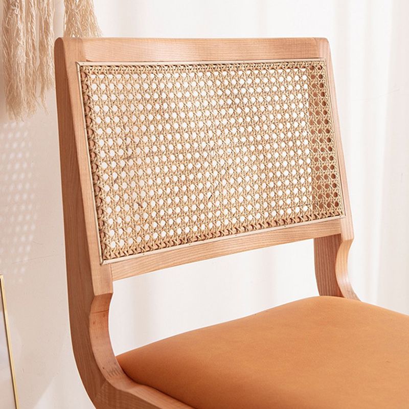 Silla lateral contemporánea silla de comedor de madera abierta para la cocina