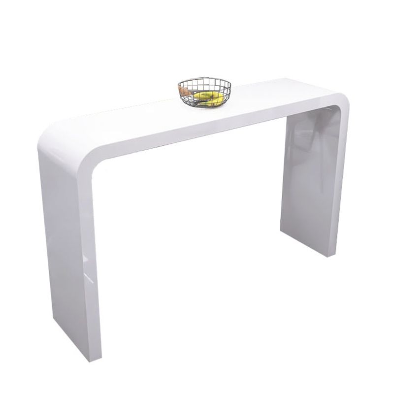 White Colour Bar Wine Table Wooden Counter Wine Table with Double Pedestal Base Clearhalo 'Bar Furniture' 'Bar Tables' 'bar_tables' 'furn' 'furn_bar_tables' 'Furniture' 'Kitchen & Dining Furniture' 1200x1200_efd41ff4-9f85-45e1-912a-71ad7b4c80da