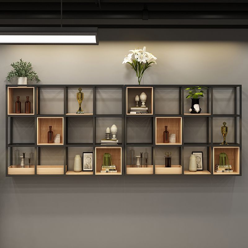 Wooden Wall Mounted Bookshelf Floating Industrial Bookcase with Shelves Clearhalo 'Bookcases' 'furn' 'furn_bookcases' 'Furniture' 'Office Furniture' 1200x1200_efd49f58-9386-457a-a42d-7a140ef5fd9d