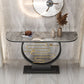 Tavolo da console in pietra glam 12 "W tavolo di accento resistente alla macchia mezzano per la sala