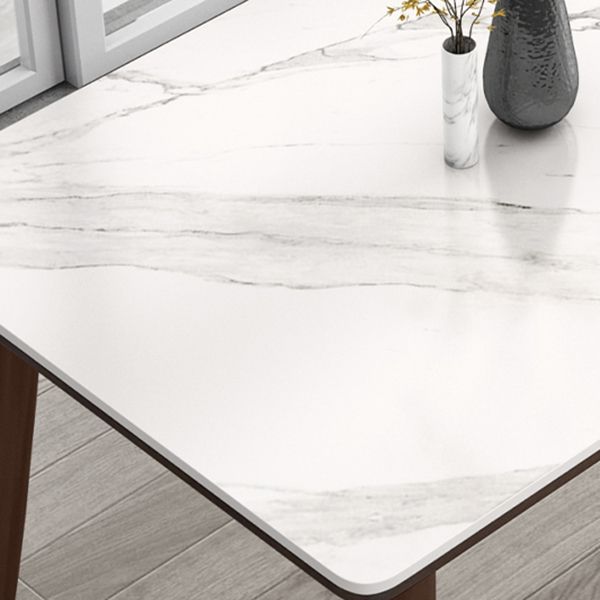Modern Style Home Sintered Stone Dining Table Rectangle Shape Table with Wood Base Clearhalo ' dining_table' 'Dining Tables & Seating' 'Dining Tables' 'furn' 'furn_dining_table' 'Furniture' 'furniture_dining_table' 'Kitchen & Dining Furniture' 'kitchen&dining_furn' 'kitchen' 'kitchen_dining_table' 1200x1200_efd63946-c01a-4d70-b19f-6650cf002c4d