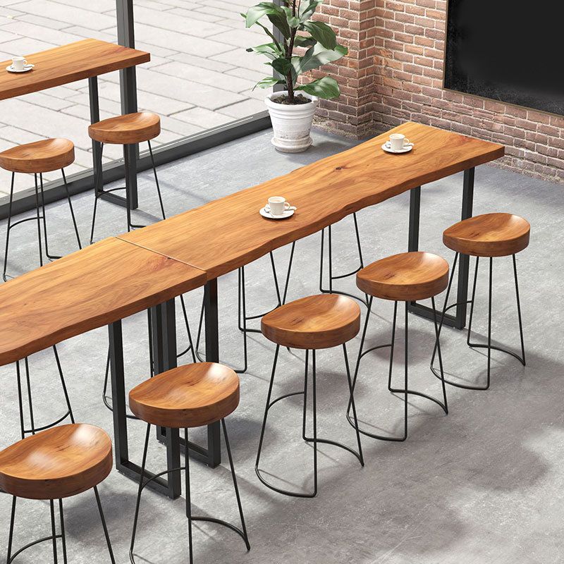 1/2/7 Pieces Modern Rectangle Pub Table Set Wooden Counter Table with Backless Stools Clearhalo 'Bar Furniture' 'furn' 'furn_home_bar_bar_sets' 'Furniture' 'Home Bars & Bar Sets' 'home_bar_bar_sets' 'Kitchen & Dining Furniture' 1200x1200_efd85fd5-f84b-4f5b-8e0c-dff2f1b01e5d