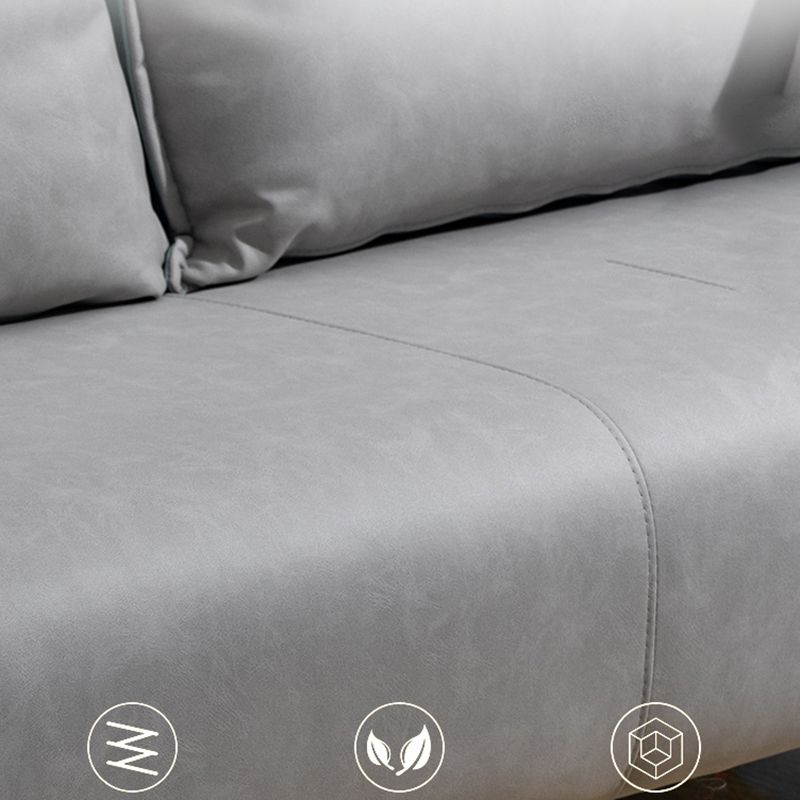 Coupchure à bois massif canapé carré de salon de salon avec oreillers