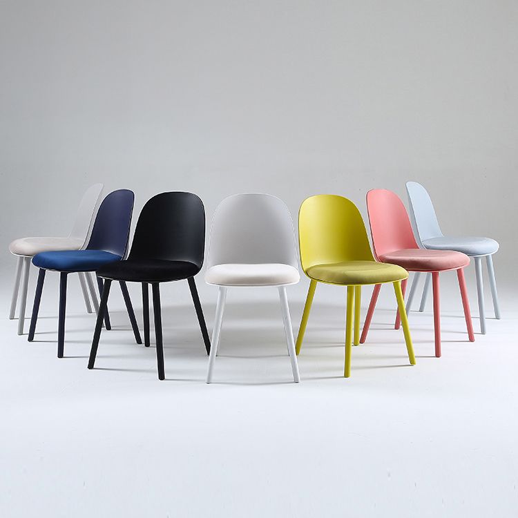 Nordic Dining Room Armless Chair Plastic Side Fabric Chair for Kitchen Clearhalo ' kitchen&dining_furn' 'Dining Chairs' 'Dining Tables & Seating' 'dining_chair' 'furn' 'furn_dining_chair' 'Furniture' 'furniture_dining_chair' 'Kitchen & Dining Furniture' 'kitchen' 1200x1200_efd9eccf-f0d3-4109-bbfc-ea951c0141c1