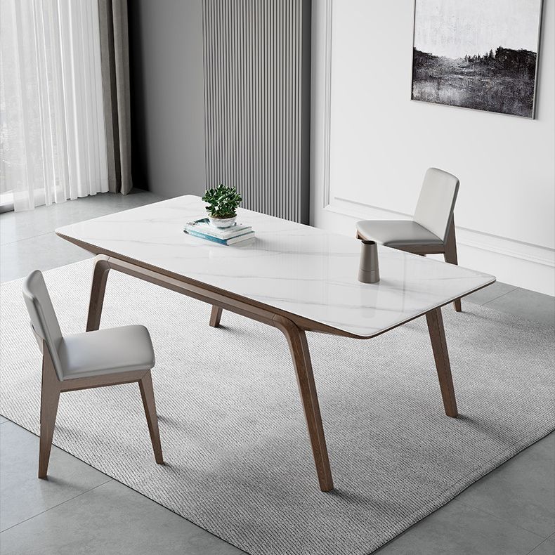 Modern Style Rectangle Table Set 1/2/3/4/5/7 Pieces Dining Set with Wood Legs Clearhalo 'Dining Room Sets' 'Dining Tables & Seating' 'dining_room_set' 'furn' 'furn_dining_room_set' 'Furniture' 'Kitchen & Dining Furniture' 1200x1200_efdb029c-2777-4caf-9a47-ae6851d87efc