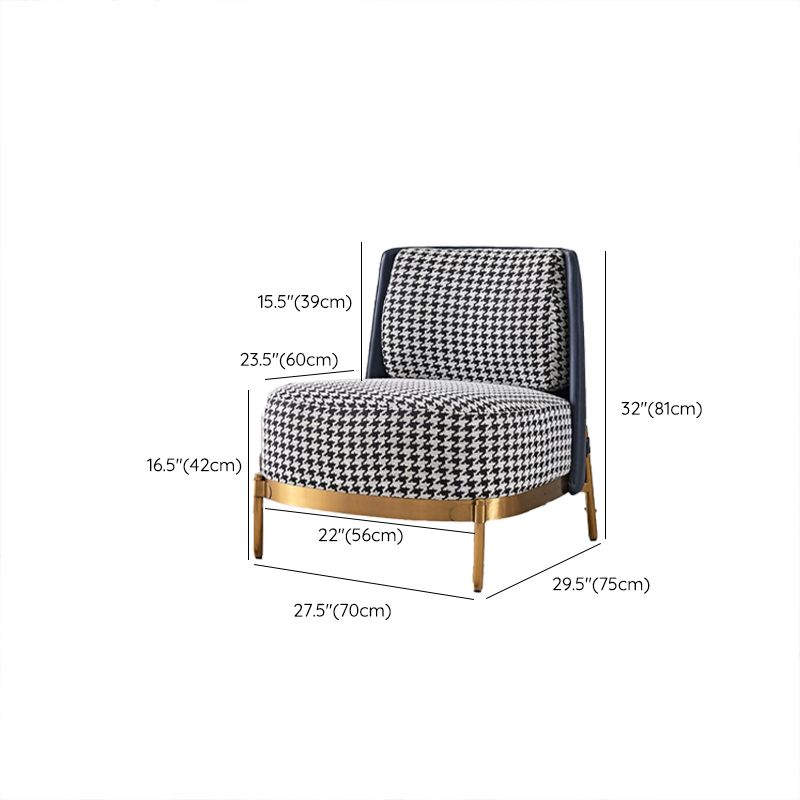 Chaise de baril à linge 29.52 "Chaise de large avec coussin pour le salon