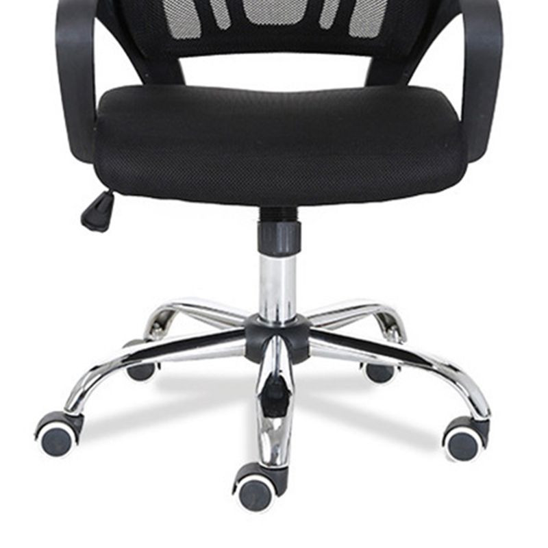 Modern Desk Chair in Black Mesh Ergonomic Computer Chair Mid-Back Chair with Wheels Clearhalo 'furn' 'furn_office_chair' 'Furniture' 'Office Chairs' 'Office Furniture' 'office_chair' 1200x1200_efdda33b-bb37-4dd0-aab7-fff6ae92ef64