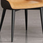 Chaise d'appoint à oreilles contemporaine, finition mate, chaise de salle à manger en cuir