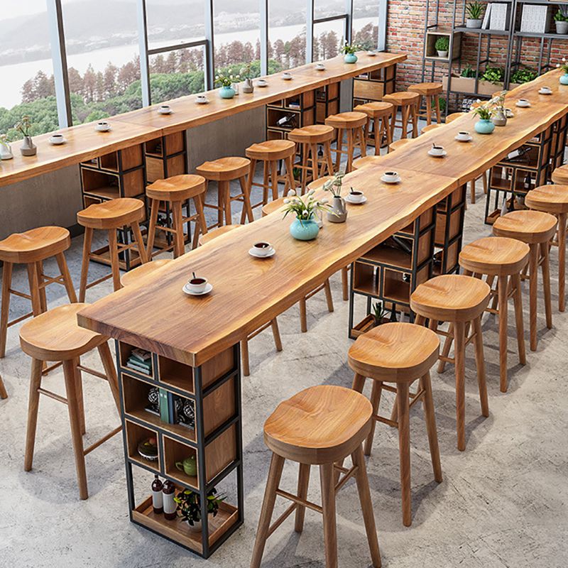 Rectangle Wood Bar Table Contemporary Bar Table with Sled Base Clearhalo 'Bar Furniture' 'Bar Tables' 'bar_tables' 'furn' 'furn_bar_tables' 'Furniture' 'furniture_bar_tables' 'Kitchen & Dining Furniture' 1200x1200_efe17cdf-129a-40ec-8387-fb648622dd6f