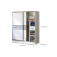 Sliding Wardrobe Armoire with Shelves Engineered Wood Wardrobe Cabinet