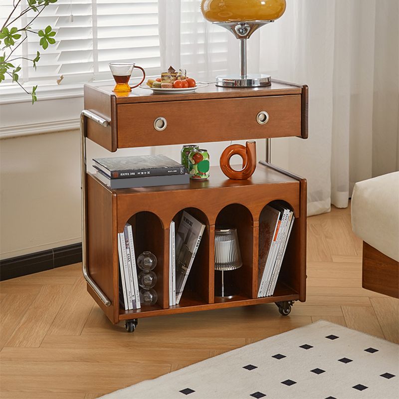 Robert Coffee Table with Wheels in Brone with Stogage Drawer