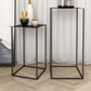 21.6"/29.5" Mid-Century Metal Square Top Side Table Frame End Table