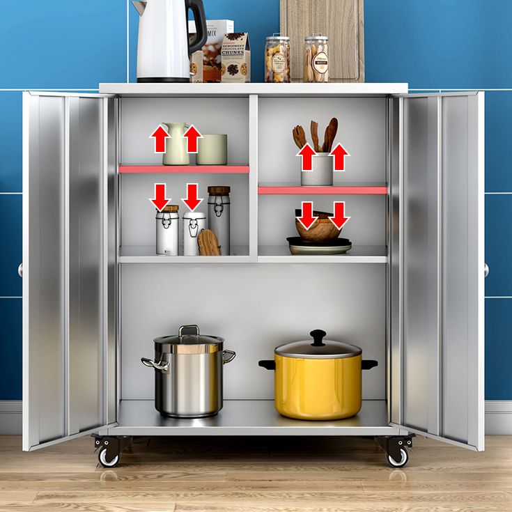 Armadio di sideboard in acciaio cucina moderna moderna server buffet con porta