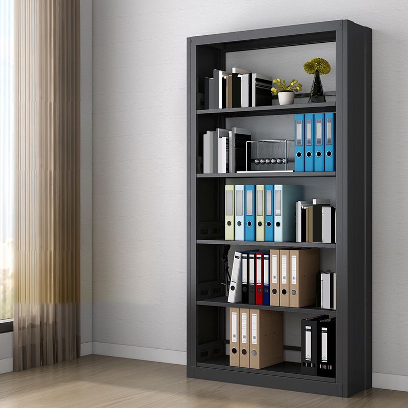 Standard Metal Bookshelf 5 Tiers Contemporary Bookcase for Home Office 78.7"H Clearhalo 'Bookcases' 'furn' 'furn_bookcases' 'Furniture' 'Office Furniture' 1200x1200_efe6a635-324a-4759-8eed-2c46215d4dfa