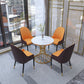 Contemporary Dining Set with Padded Chairs 1/5 Pieces Stone Top Dinette Set for Home