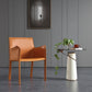 Solid Back Dining Chair Designer Style Dining Room Leather Arm Chair