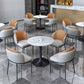 Glam White Standard Dining Table Round Shape Sintered Stone Dining Table with Tulip Base Clearhalo ' dining_table' 'Dining Tables & Seating' 'Dining Tables' 'furn' 'furn_dining_table' 'Furniture' 'furniture_dining_table' 'Kitchen & Dining Furniture' 'kitchen&dining_furn' 'kitchen' 'kitchen_dining_table' 1200x1200_efe8af64-a261-4f25-bfdd-6516a9219d55