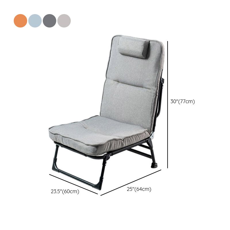 Metal Frame Foldable Standard Recliner Cotton Blend Recliner Chair Clearhalo 'Chairs & Seating' 'furn' 'furn_recliners' 'Furniture' 'Living Room Furniture' 'Recliners' 1200x1200_efe9a996-e2e0-466d-9334-0a15b17a0927