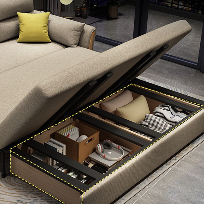 Convertibile divano di divano di divano di divano di divano di divani a fusione di cotone a braccio svasato contemporaneo