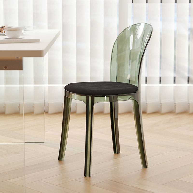Eigentijdse eetkamerstoel Plastic vaste achterstoel voor eetkamer