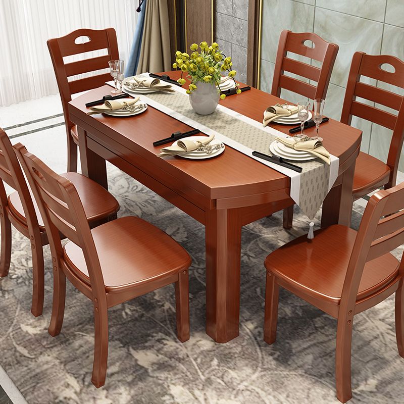 Modern Style Round 54.33" Dining Table Solid Wood Drop-Leaf Dining Table for Home Use Clearhalo ' dining_table' 'Dining Tables & Seating' 'Dining Tables' 'furn' 'furn_dining_table' 'Furniture' 'furniture_dining_table' 'Kitchen & Dining Furniture' 'kitchen&dining_furn' 'kitchen' 'kitchen_dining_table' 1200x1200_efec69d9-d213-4a4b-b3b8-a44485ca6028