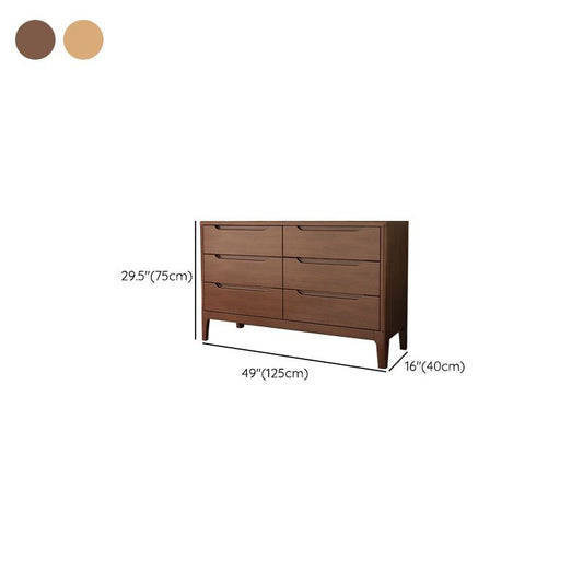 American Traditional Dresser Solid Wood Storage Chest with 5/6 Drawers