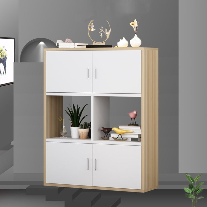 Gabinete de madera tradicional con archivos verticales de almacenamiento para la oficina