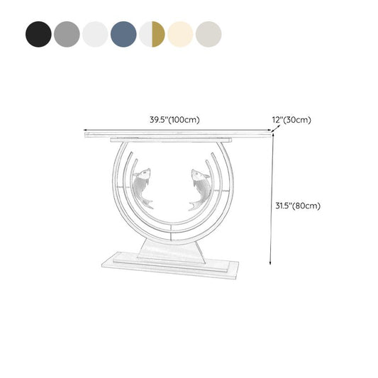31,5 "H Console a mezza luna di accento moderno con console moderna