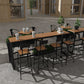 Industrial Bar Table Set 1/2/5 Pcs Rectangular Bar Table and Stools Clearhalo 'Bar Furniture' 'furn' 'furn_home_bar_bar_sets' 'Furniture' 'Home Bars & Bar Sets' 'home_bar_bar_sets' 'Kitchen & Dining Furniture' 1200x1200_efee7ff5-4e03-4e4e-a1a2-eaa887a79d27