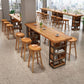 Contemporary Rectangle Bar Table Set 1/2/4/7 Pcs Solid Wood Bar Table and Bar Stools Clearhalo 'Bar Furniture' 'furn' 'furn_home_bar_bar_sets' 'Furniture' 'Home Bars & Bar Sets' 'home_bar_bar_sets' 'Kitchen & Dining Furniture' 1200x1200_efeec363-edc5-4d1e-be90-7ef0fdfdbc5f
