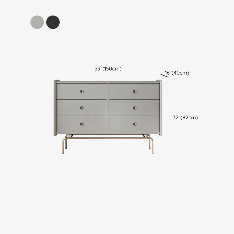 Contemporary Horizontal Double Dresser Black/Gray Dresser with Storage for Home Clearhalo 'Bedroom Furniture' 'Dressers & Chests' 'dressers_chests' 'furn' 'furn_dressers_chests' 'Furniture' 1200x1200_eff057d6-b76c-40c3-9ee2-74a109afbca3
