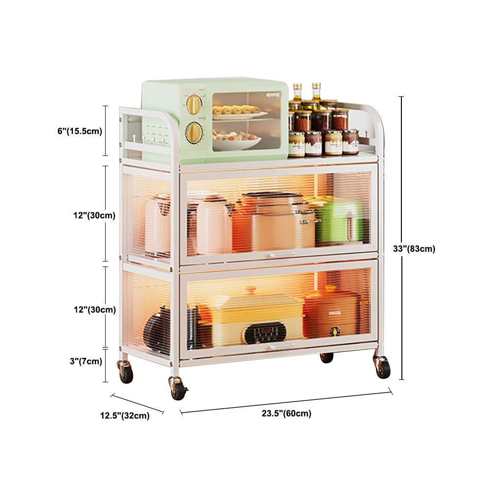 Serveur de restauration blanc contemporain serveur de buffet en acier pour la cuisine