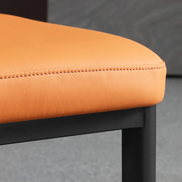 Contemporary Solid Back Dining Side Chairs Leather Dining Side Chair for Kitchen Clearhalo ' kitchen&dining_furn' 'Dining Chairs' 'Dining Tables & Seating' 'dining_chair' 'furn' 'furn_dining_chair' 'Furniture' 'furniture_dining_chair' 'Kitchen & Dining Furniture' 'kitchen' 1200x1200_eff32a72-0bf3-4f6f-ad5e-9976a61c4d10