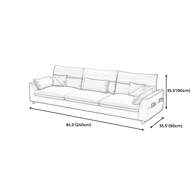 Contemporary Square Arm Sofa with Loose Back for Living Room, Apartment Clearhalo 'furn' 'furn_sofas' 'Furniture' 'furniture_sofas' 'kitchen' 'kitchen_sofas' 'Living Room Furniture' 'Sofa' 'sofas' 1200x1200_eff4addf-95d4-4686-9177-7c37de61939d