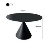 Contemporary Style Round Dining Table Steel Pedestal Base Table for Home Clearhalo 'Dining Tables & Seating' 'Dining Tables' 'dining_table' 'furn' 'furn_dining_table' 'Furniture' 'Kitchen & Dining Furniture' 1200x1200_eff5b230-045f-46a3-b916-480144dcd461