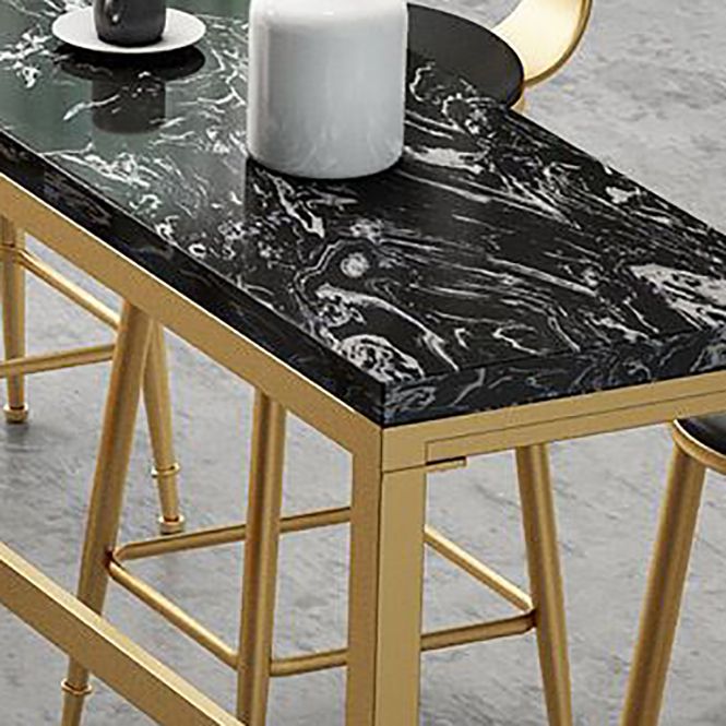 Contemporary Stone Top Bar Counter Rectangle Bar Counter with Trestle Base Clearhalo 'Bar Furniture' 'Bar Tables' 'bar_tables' 'furn' 'furn_bar_tables' 'Furniture' 'furniture_bar_tables' 'Kitchen & Dining Furniture' 1200x1200_eff89854-4898-495c-9ef6-5b089b2ec714