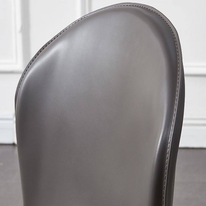 Contemporary Armless Solid Back Chair for Home Leather Dining Side Chair Clearhalo 'Dining Chairs' 'Dining Tables & Seating' 'dining_chair' 'furn' 'furn_dining_chair' 'Furniture' 'furniture_dining_chair' 'Kitchen & Dining Furniture' 1200x1200_effb88dc-7570-4867-aa2f-b323afce6a0c
